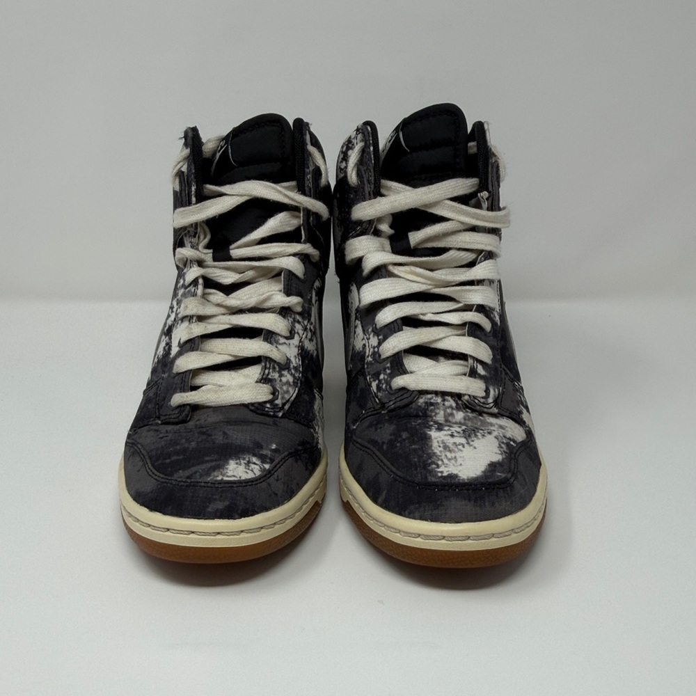 Nike Women's Dunk Sky Hi Hidden Wedge Sneakers - Black/White - 8 - Picture 2 of 8